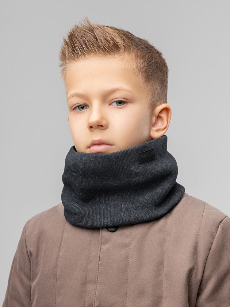 Шарф (Снуд) 12-131M; графит (черный)