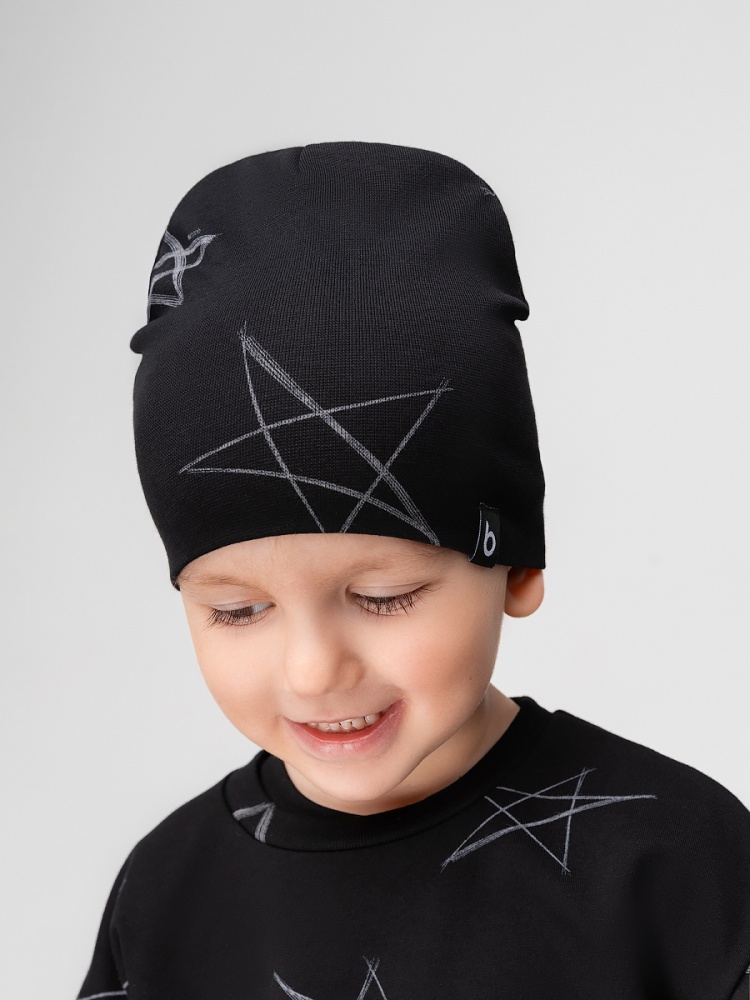 Шапка 23-16MU; черный (серый)