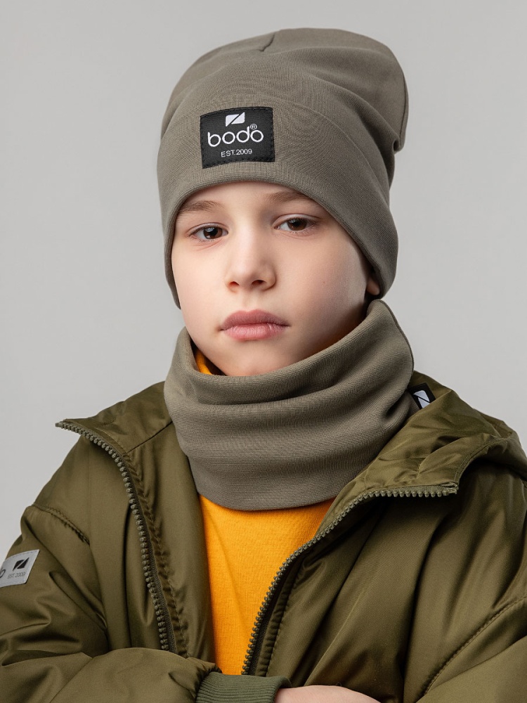 Комплект (шапка, снуд) 13-161MU; светлый хаки