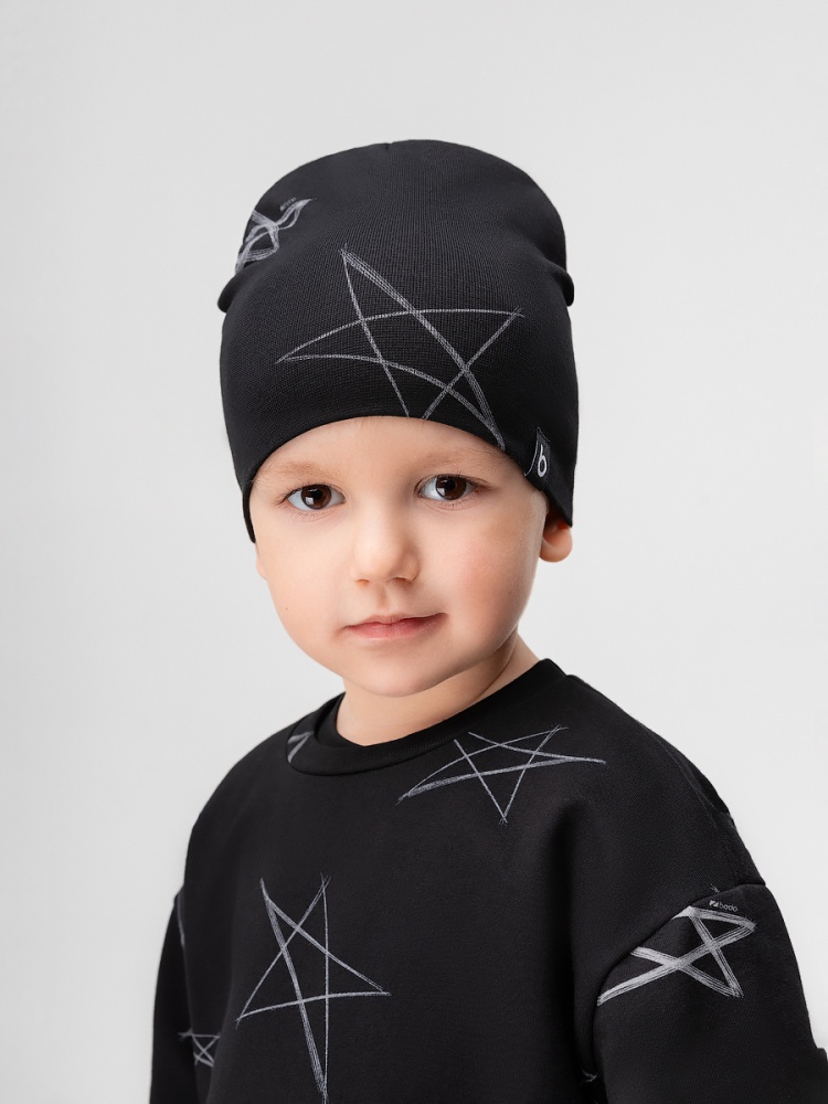 Шапка 23-16MU; черный (серый)