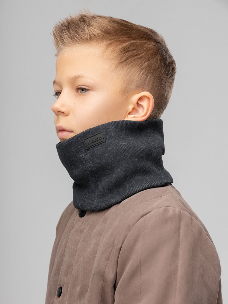 Шарф (Снуд) 12-131M; графит (черный)