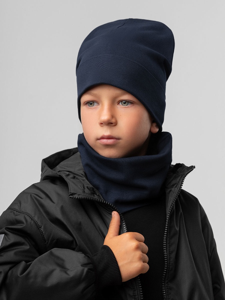 Комплект (шапка, снуд) 13-179MU; темно-синий