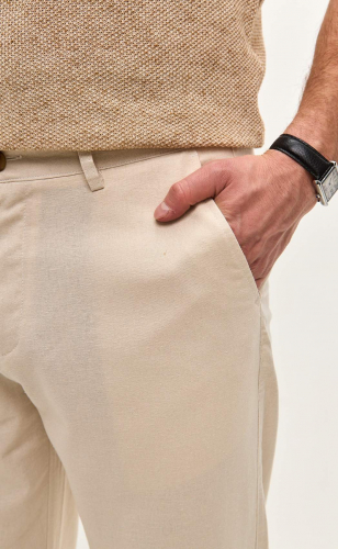 Брюки лен P511-0852Rus l.beige