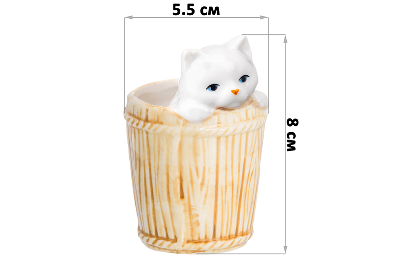 БЫЛО 322 руб! Вазочка п/зубоч. 5,5*5,3*8 см 65 мл