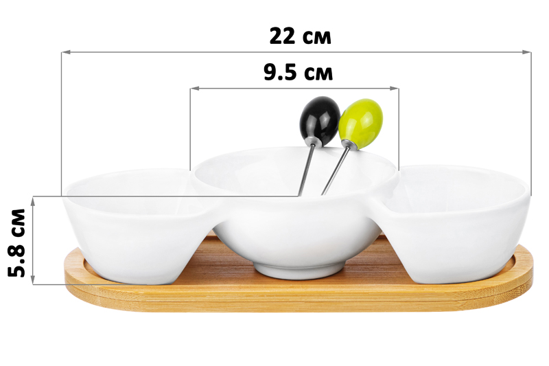 БЫЛО 703 руб! Менажница 22*9,5*5,8 см