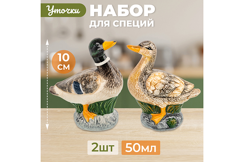 БЫЛО 755 руб! Набор д/специй 2 пр. 8,5*4,5*10,5 см