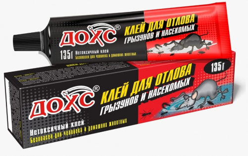 Клей Дохс от грызунов и насекомых 135 г (50 шт)