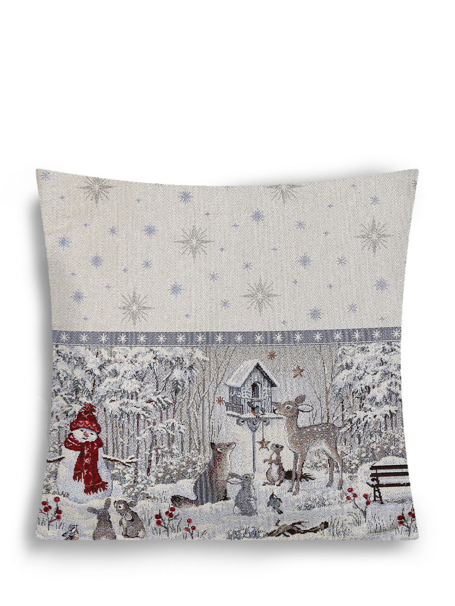 Лесные друзья у кормушки Наволочка 45х45 см №2 2415222