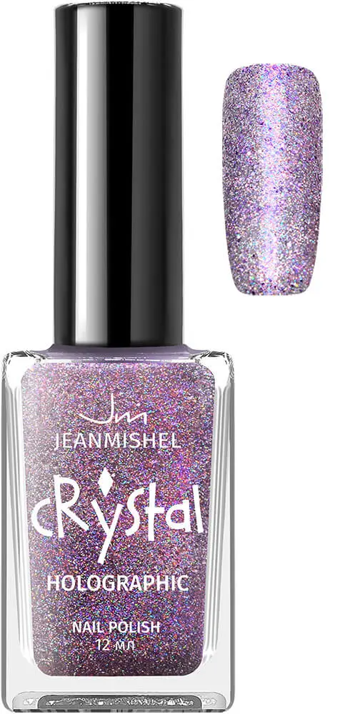 JEANMISHEL Лак д/н CRYSTAL 709 с блестками 3D эффект голографии 12мл. (12)