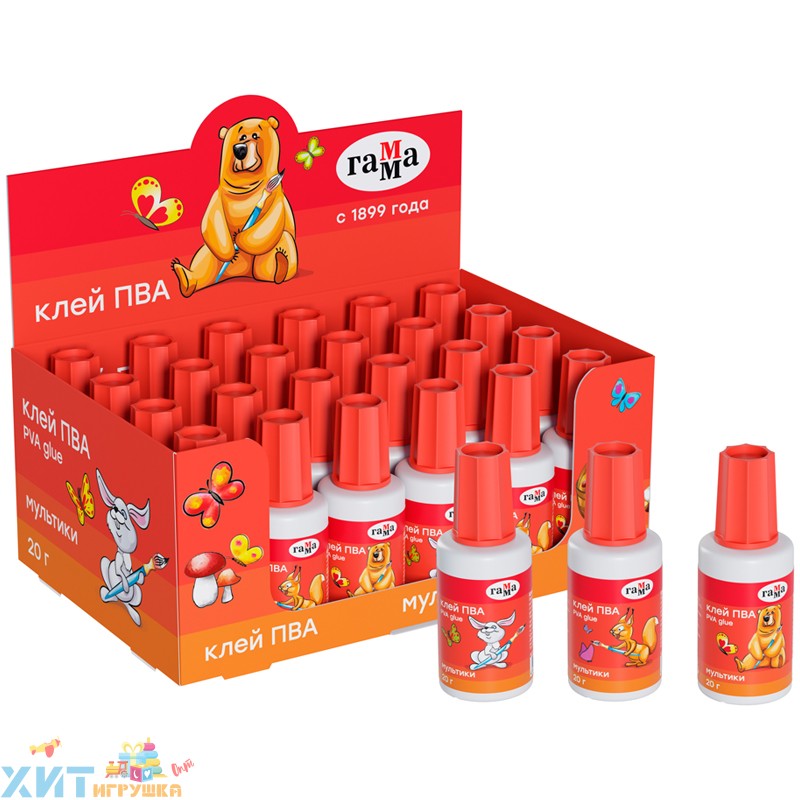 Клей ПВА с кисточкой 20 г