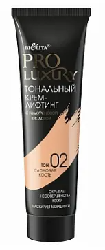 Белита ProLuxury Тональн. крем-лифтинг с гиалур.кисл.(30мл), тон 02 слон.кость.25