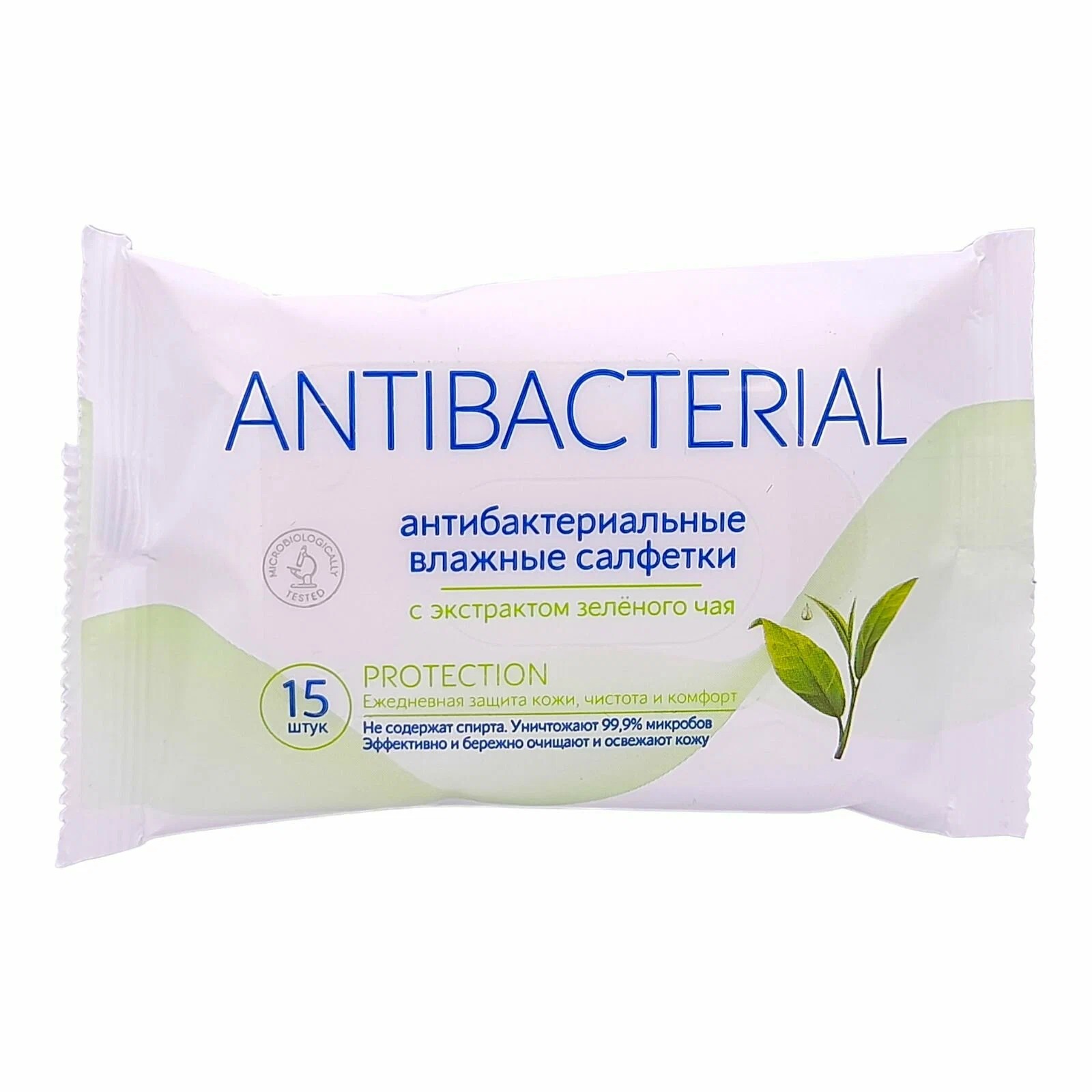 Antibacterial PROTECTION Влажные салфетки (15шт) арт-1775.(240)