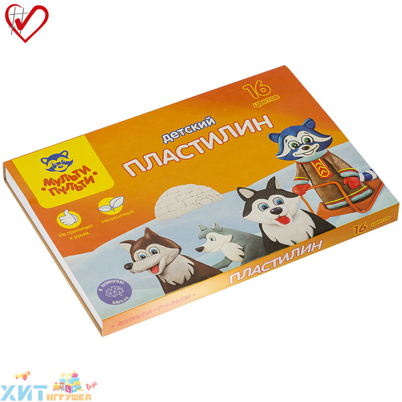 Пластилин 16 цв. 240 г со стеком