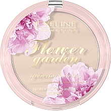 Eveline Пудра Flower Garden с эффектом сияния тон Слоновая кость 8г (*3)