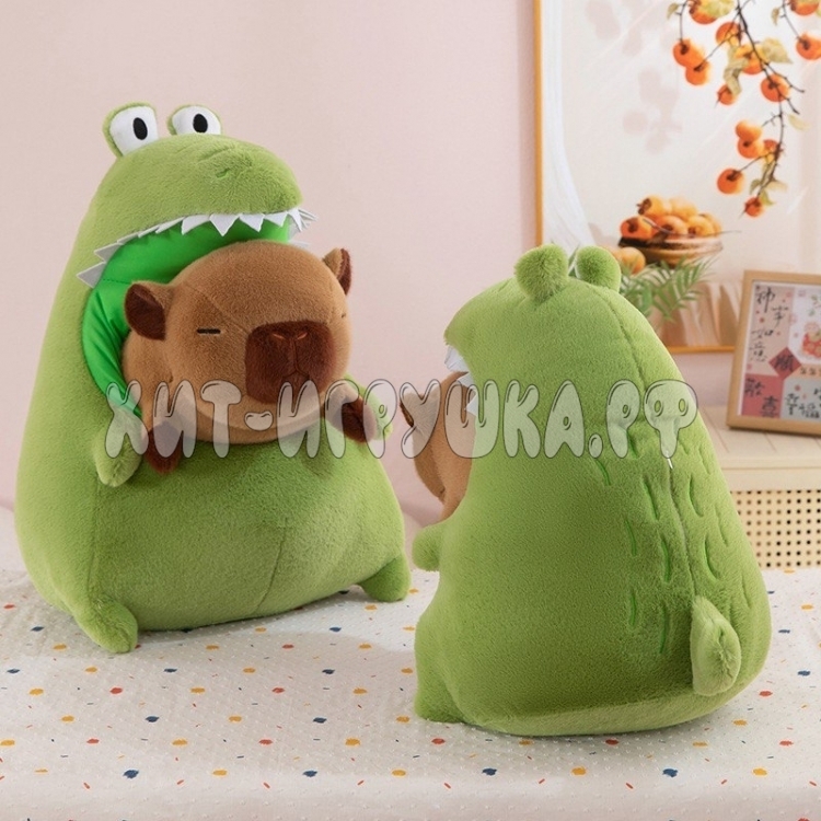 Мягкая игрушка Капибара в костюме крокодила 30 см 241222-5, 241222-5