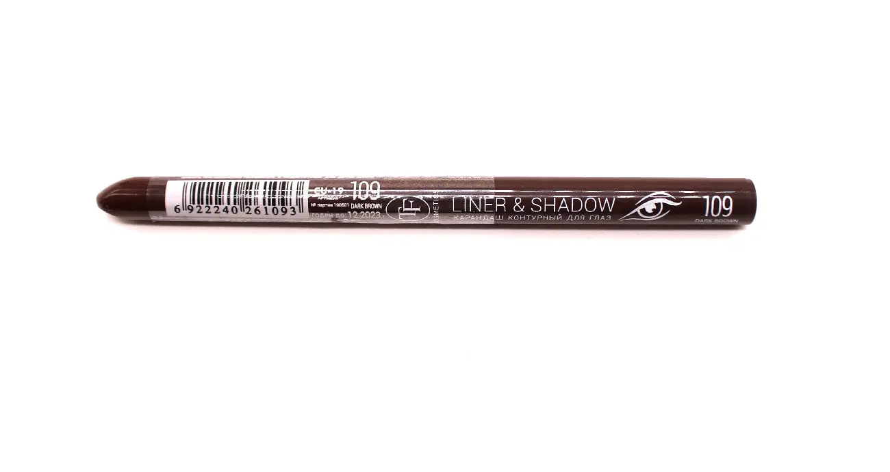 Triumpf CU-19 Карандаш автомат для ГЛАЗ Liner&Shadow №109 dark brown/темно-кор.(6)