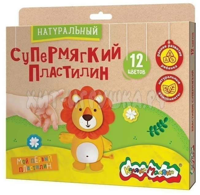 Пластилин супермяг. 12 цв. 360 гр Каляка-Маляка ПКМ12-М, ПКМ12-М