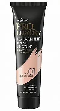 Белита ProLuxury Тональн. крем-лифтинг с гиалур.кисл.(30мл), тон 01 фарфор..25