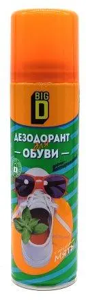 Дезодорант для обуви Big D аэрозоль с ароматом мяты 150мл.12