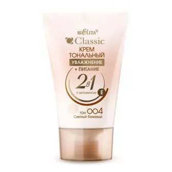 Белита Classic Крем тональный Увлажнение+Питание 2в1 №004 СВЕТЛЫЙ БЕЖ (35мл).10