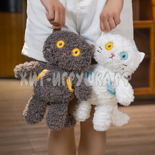 Мягкая игрушка КОТИК (голова на поворотном механизме) 28 см (ВЫБОР ЦВЕТА) ani_cat30, ani_cat30_белый