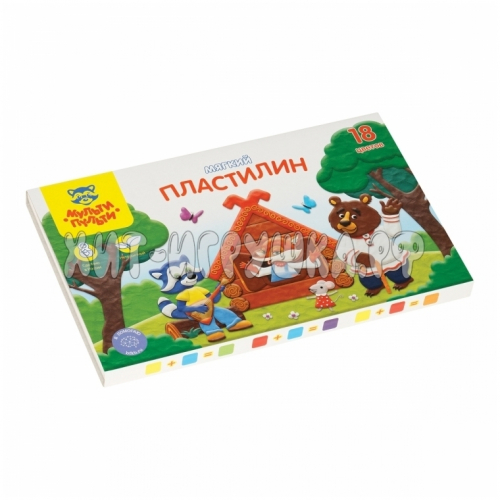 Пластилин 18 цв. 216 г со стеком 
