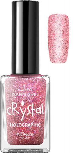 JEANMISHEL Лак д/н CRYSTAL 712 с блестками 3D эффект голографии 12мл. (12)