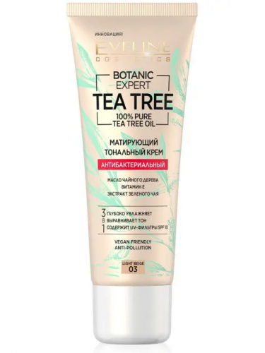 Eveline (30мл) Botanic Expert Матир. тональный крем антибакт.3в1, № 03 Св.Беж.(3)