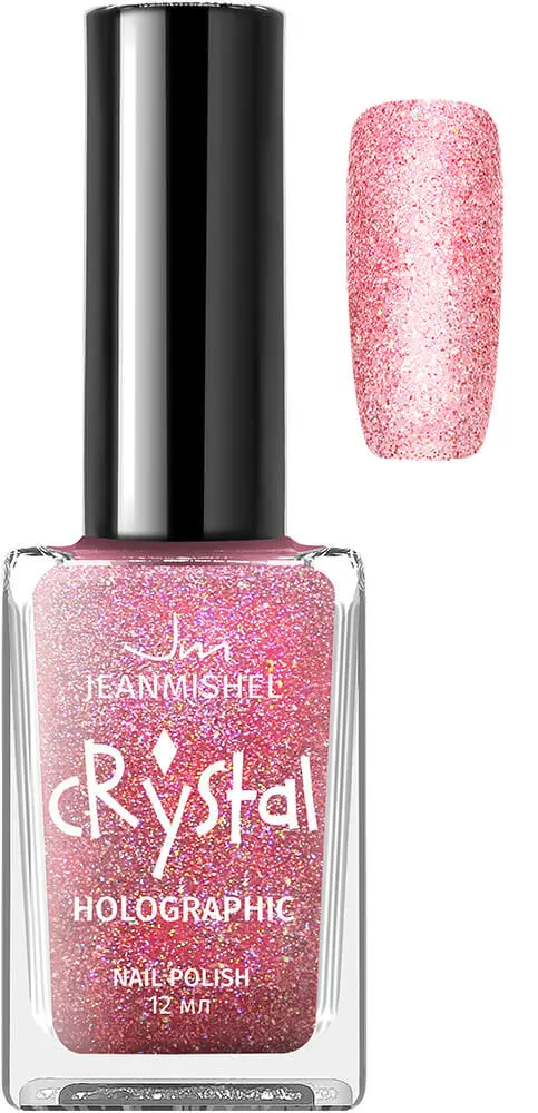 JEANMISHEL Лак д/н CRYSTAL 712 с блестками 3D эффект голографии 12мл. (12)