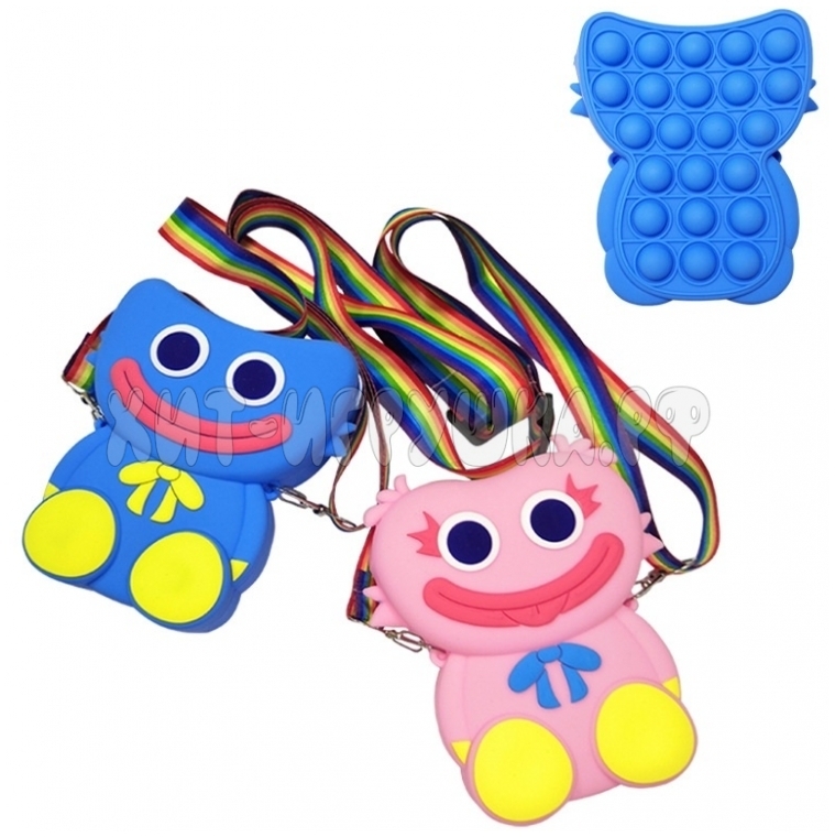 Силиконовая сумка Huggy Wuggy Хагги Вагги с регулирующимся ремешком в ассортименте sym_HW, sym_HW