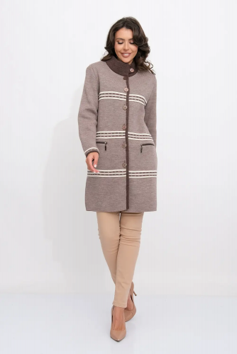 Кардиган В 1617/кофейный микс