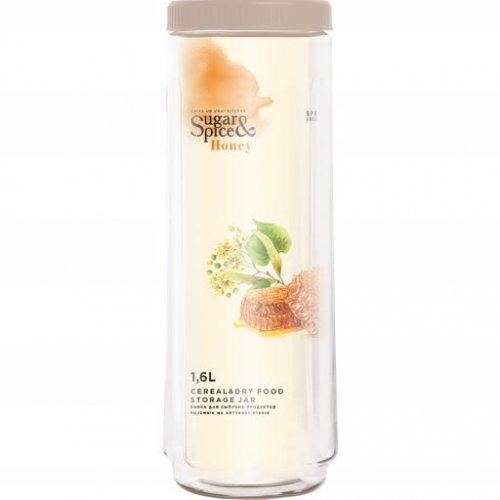 Банка для сыпучих продуктов 1,6л латте Sugar&Spice Honey