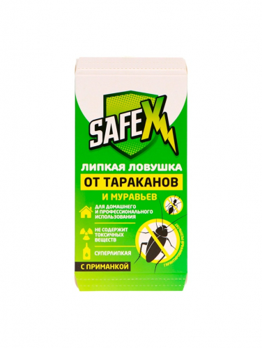 Ловушка-домик клеевая с приманкой, от тараканов и муравьев SAFEX, 3 шт