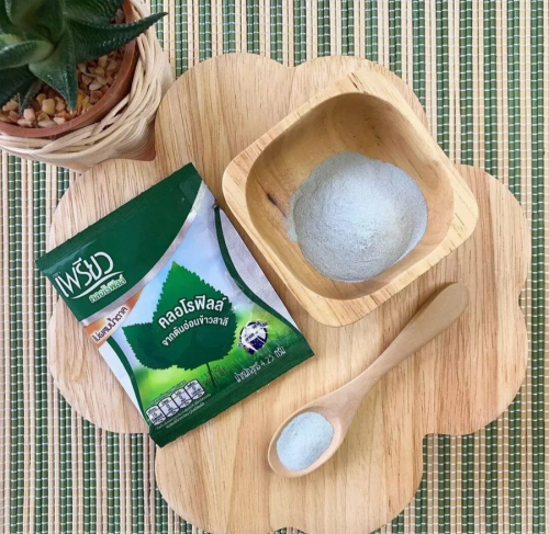Тайский хлорофилл 100% питьевой порошок Preaw Brand Chlorophyll Dietary Supplement Product, пакетик 4,25 гр.