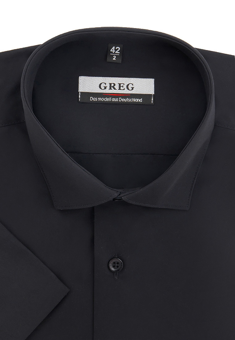 Сорочка мужская короткий рукав GREG 340/109/BLK_V