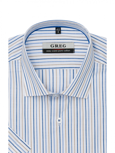 Сорочка мужская короткий рукав GREG 121/101/4226/1_V