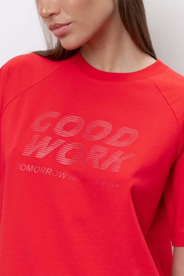 Футболка свободного прилегания с рукавом реглан