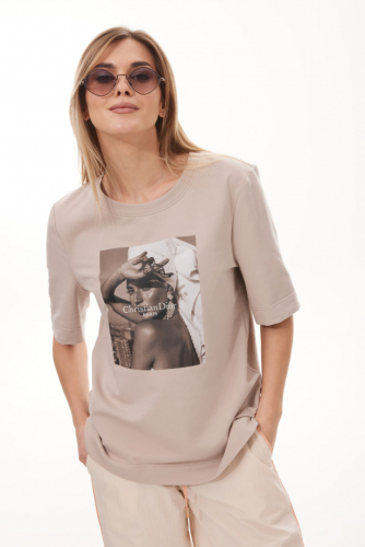 Футболка Niv Niv Fashion 421-Р бежевый