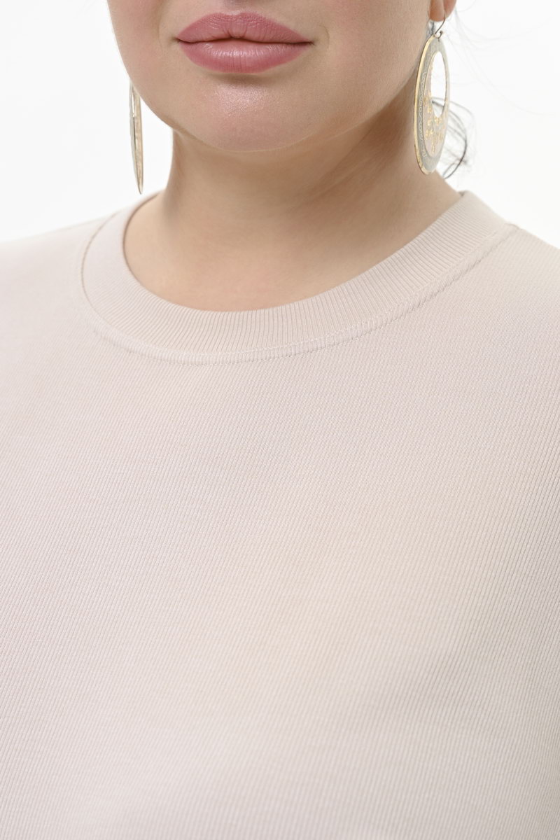 Футболка из вискозы с эластаном в рубчик, цвет