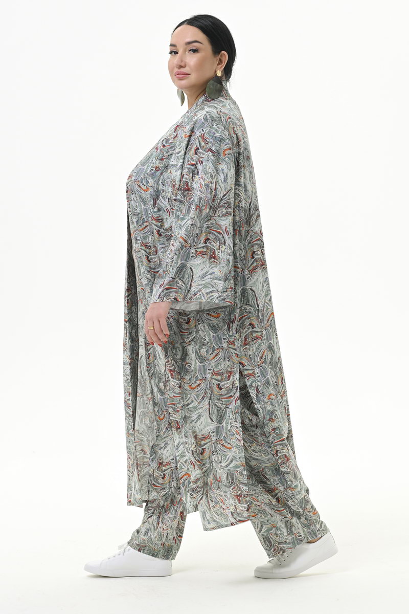 Кардиган - кимоно из вискозы, принт