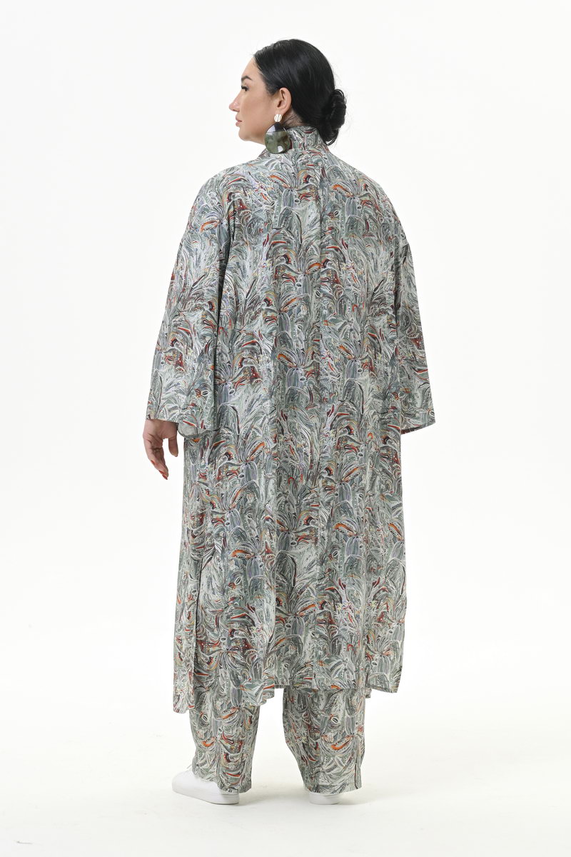 Кардиган - кимоно из вискозы, принт