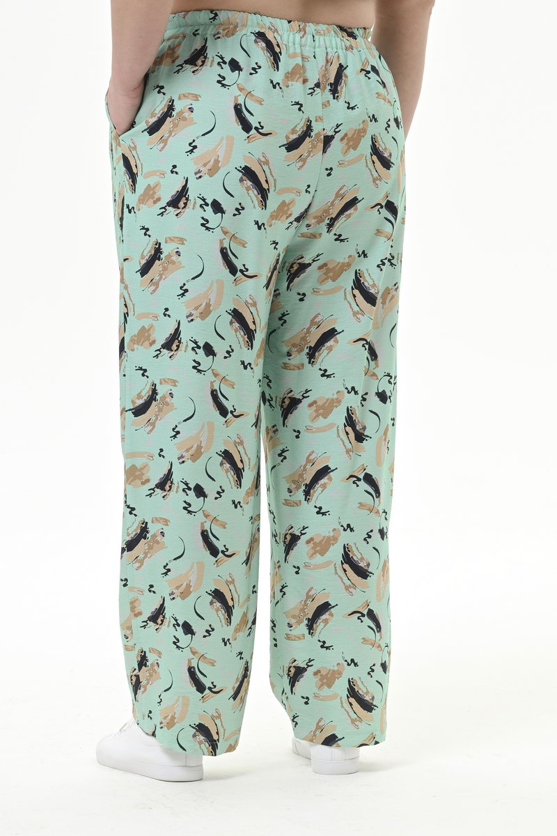 Брюки из плотной вискозы, принт