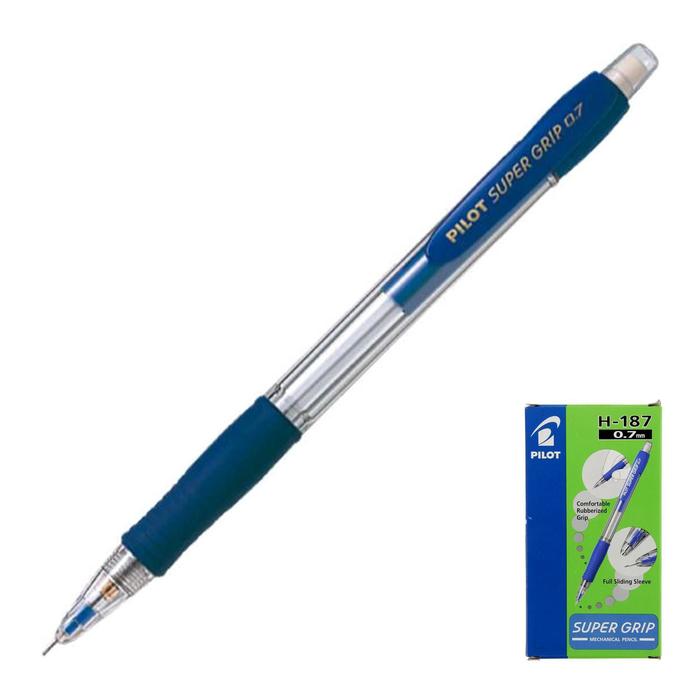 Карандаш механический Pilot Super Grip, 0.7 мм, резиновый упор, синий