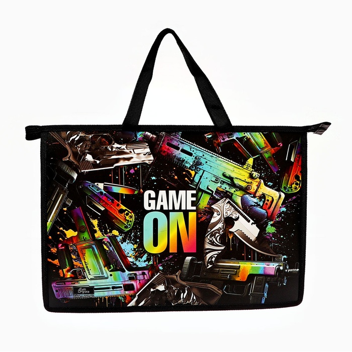 Папка для труда, А4, пластиковая, 33.5×23.5×5.5 см, Game on
