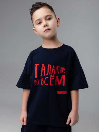 Футболка 4-451MU; темно-синий