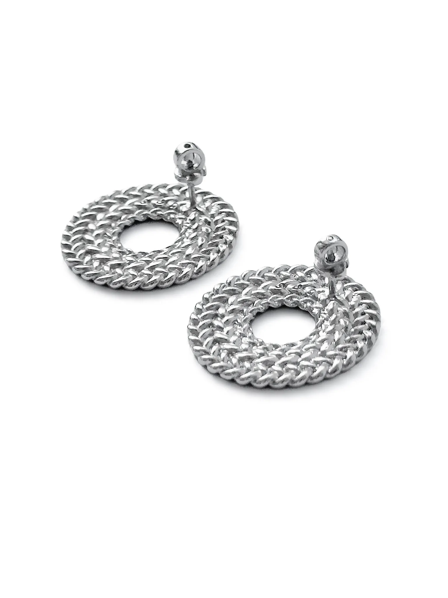 Серебряные серьги «Плетение»