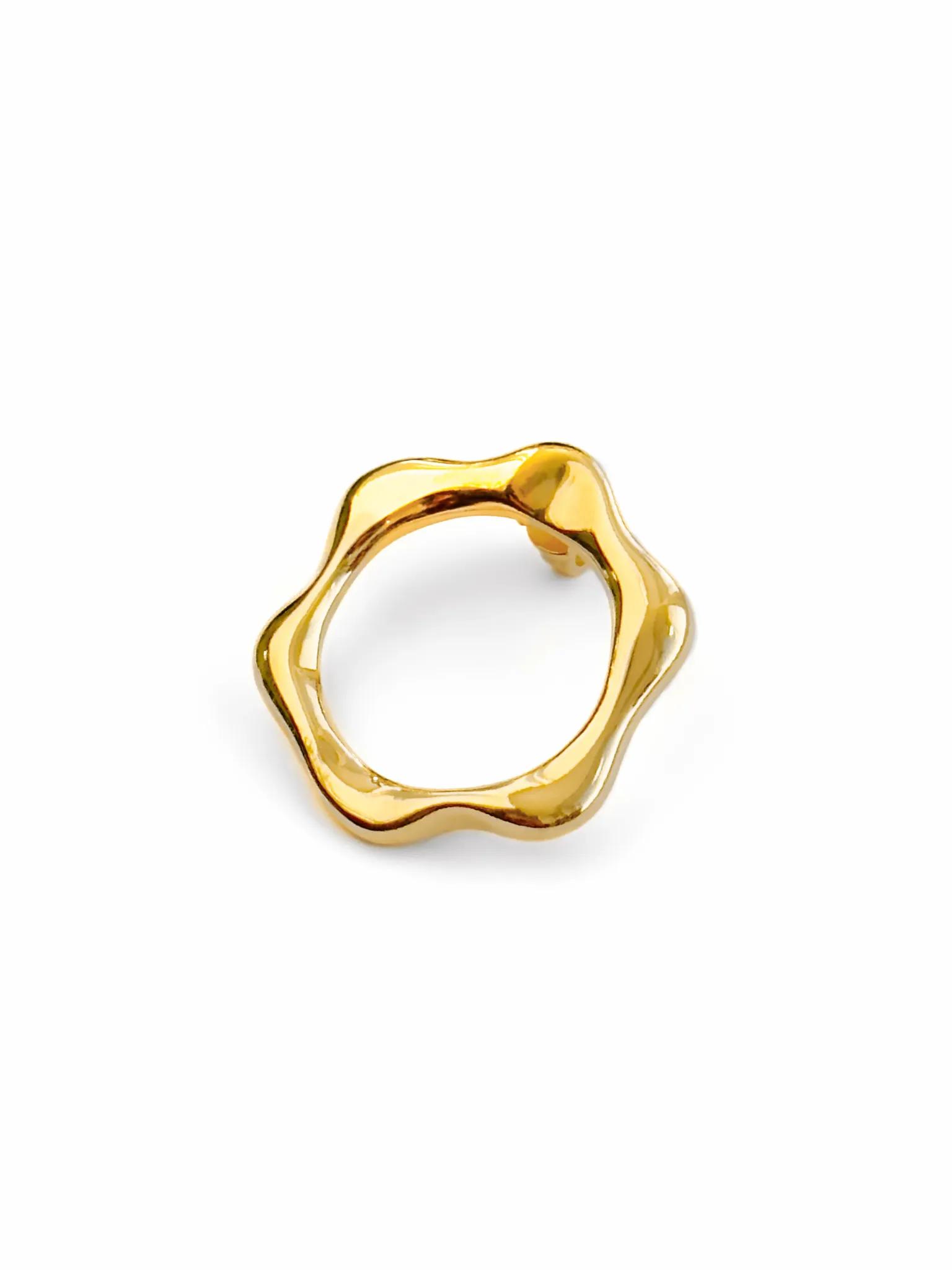 Серебряная моносерьга «Расцветай» gold