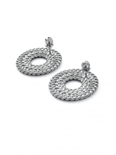Серебряные серьги «Плетение»