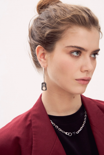 Серебряная подвеска «Открывайся» black