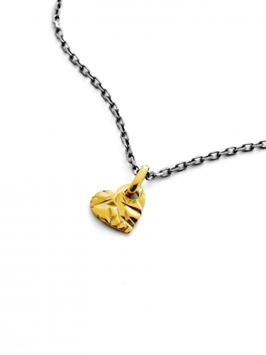 Серебряная подвеска сердце “Folio” gold